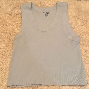 Brandy Melville Light Blue Ribbed Tank Top